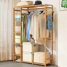 Living And Home Wooden Clothes Rack Cabinet With HooksCoat Rack Back To School Travel Essentials Room Decor,Home Decor,Bedroom Decor Storage Organization And Storage Puppy Keep Dress Shorts Phone Case Bikini Summer Dresses For Women Skirt Summer Dress Dresses Nails Jeans Tops White Dress Dresses For Women - Style 2 (Natural) 90cm W X 30cm D X 146.5cm H - View 4