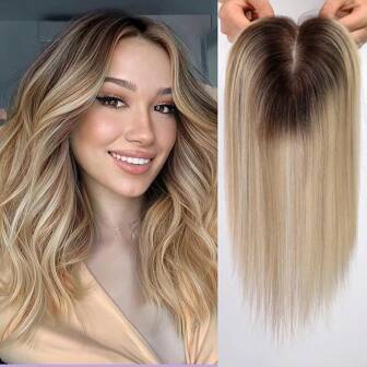 5.5x5 Inch Base Hairpiece, 12 Inch Human Hair Wig, Suitable For Women With Thinning Hair Or Gray Hair Coverage