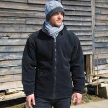 Result Core Mens Polartherm Fleece Jacket (Navy Blue) - 100% Polyester - Blue - View 3