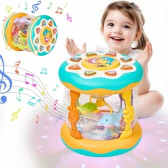 Musical Baby Toys,Babies Ocean Rotary Projector Montessori Early Educational Toys With Music Light For 1 2 3+ Years Old Toddler,Boys Girls Baby Gifts(Some Parts Are Sent Random)