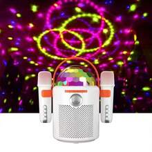 Nuevo Sonido Portátil De Siete Luces Con Micrófono - Blanco - Ver 1