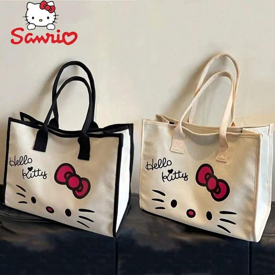 1 件 Sanrio 高端手提包，时尚特别，可爱简约单肩包适合上学、工作和旅行，旅行收纳包，化妆包，大容量化妆品收纳盒，化妆盒，可容纳口红、刷子、护肤品、手机、硬币、小物品、家居、礼品、节日和节日、多功能、派对小礼物 - 彩色 - 查看 1