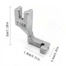 1PC T168/S518L Zipper Foot For Industrial 1-Needle Lockstitch Sewing Machine All Steel Sewing Accessories Cording Feet Sewing Machine Foot
