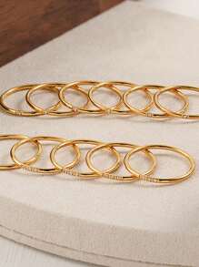 Monlansher 1 pezzo Anello semplice ed elegante in acciaio inossidabile di moda per donne, ipoallergenico e resistente alla corrosione