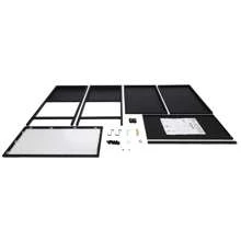 Storage Rack - 64*38*78.5cm - Large Black, Kitchen Countertop Storage Rack, Carbon Steel Multi-Layer With Cabinet Doors, Closed Microwave Oven Storage Rack - Black - View 5