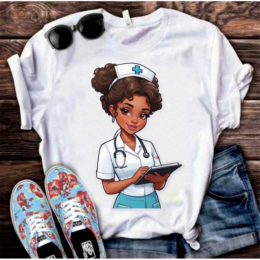 Camisa Técnico Enfermagem Camiseta T-Shirt Blusa CA674 - Branco - Visão 1