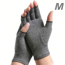 1 Paar Premium fingerlose Kompressionshandschuhe für Handpflege, Tippen, Arbeit, Sport, Gelenk-Wärme, offener Finger Handgelenkstütze, Daumen-Halbfinger-Handschuhe für Frauen & Männer