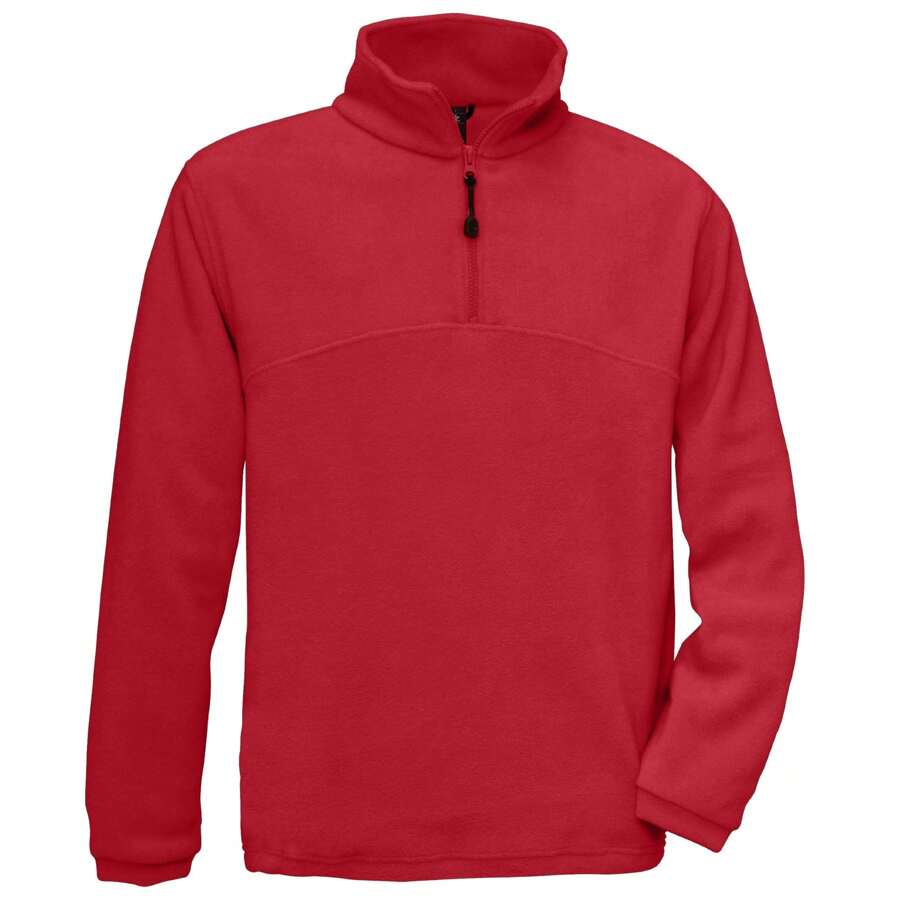 Mens Highlander+ Quarter Zip Fleece Top (Red) - 300gsm 100% Polyester - Red - View 1