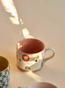 1 件 430 毫升卡通设计陶瓷杯，适合家庭、可爱创意下午茶/办公室咖啡杯、情人节礼物 - 小雛菊 - 查看 6