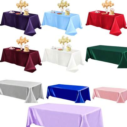 2pcs Multi-Color Glitter Party Tablecloth, Rectangular, Smooth Fabric Material, Suitable For Wedding, Party, Banquet, Valentine's Day, Meeting, Celebration, Ceremony Table Decor, Wedding Tablecloth, Wedding Decor, Home Decor, Room Decor, Party Favors Bride Birthday Decorations Party Decorations Bachelorette
