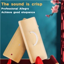 Red Satin Clapper Board For Beginner, Professional Speaking Training Bamboo Clapper Board, Pure Handmade Bamboo Clapper Board With Crisp Sound - Red - View 3