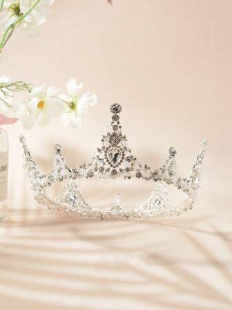 1 件几何图案宫廷风格锌合金圣诞老人服装派对婚礼配饰头饰，适合全年