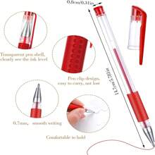 24pcs/Set 20 Mixed-Color High Temperature Disappearing Fabric Marking Pen Refills With 4 Pen Holders, Heat Erasable Pens For Sewing, Tailoring And Quilting (Random Red Ink Color)