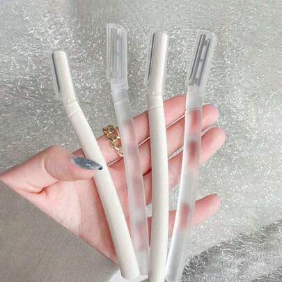 6 件套透明眉毛剃须刀套装，男女通用眉毛剃须刀和面部剃须刀套装，眉毛剃须刀和面部剃须刀，去角质磨皮工具，体毛脱毛修剪器和面部和眉毛剃须刀套装长柄刀片带精密帽女士眉毛剃须刀工具
