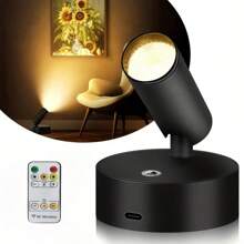 1pc Indoor Rechargeable Battery Powered LED Spotlight, Dimmable Picture Light, Accent Lighting For Plants, Art, Decor - Multicolor - View 16