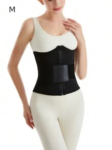 1 pièce Ceinture de fitness taille haute pour femmes avec boucle, gaine de taille à double compression en caoutchouc de néoprène, ceinture brûle-graisse amincissante, cadeau du Nouvel An