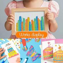 Kreative, bunte Regenbogen Scratch Art Postkarten-Set, DIY Regenbogen Scratch Art, DIY Regenbogen Scratch Malerei, gepunktete bunte Scratch Art, geeignet als Geschenk für Feiertage, fördert Kreativität und Geschicklichkeit von Kindern, Rückkehr zur Schule