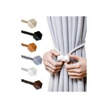 2/4/6 piezas Sujetador magnético para cortinas - Cuerda retorcida talla grande gruesa y correa magnética resistente para panel de procesamiento de ventanas, sujeta cortinas decorativo, hecho a mano