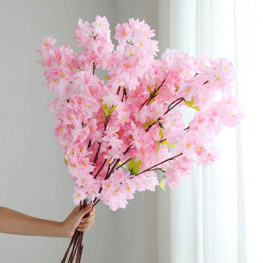 1/4 chiếc hoa giả cành hoa anh đào 40 inch hoa anh đào lụa giả sắp xếp cho tiệc cưới tại nhà cảnh quan trang trí tự làm trang trí cây hoa anh đào lụa - Nhiều màu - Xem 1