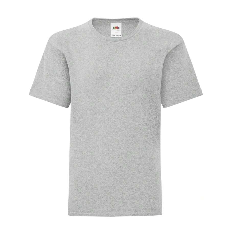 Fruit of the Loom Childrens/Kids Iconic Heather TShirt (Heather Grey) - 97% Cotton/3% Polyester - 灰色 - 查看 1