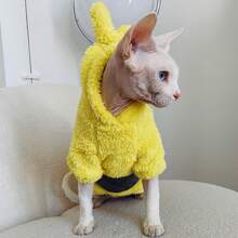Sphynx Cat Clothes, Double-Sided Fleece Cat Sweater, Warm For Kitten In Autumn/Winter