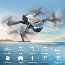 HopeRock GPS Drones With Camera For Adults, AE10 Mini Fodable RC Drone For Beginners With Auto Return Home, 1080P HD, Dual-Camera FPV , Brushless Motor, 2 Batteries, Black - 灰色 - 查看 2