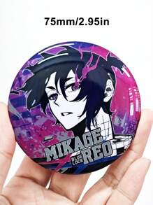 Blue Zone Football Anime Peripheral Badge, Blue Lock Awakening Double Flash Badge Series, Suitable For Gifts, Collection, Indoor Decoration, Backpack Decor