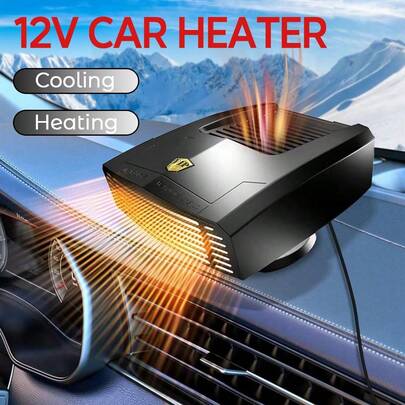 Car Heater Fan Car Heater Electric Cooling Heating Auto Windshield Defroster Defogging Demister Car Anti-Fog Heater Fast Heating Portable Electric Heated Fan