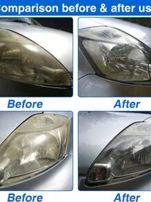 Kit de reparación de faros delanteros, kit de recuperación de faros delanteros con vaporizador de 800 g, kit de recuperación de lentes de faros delanteros con solución de 800 g para reparar el icterismo / flujo / rayos / oxidación de los faros delanteros