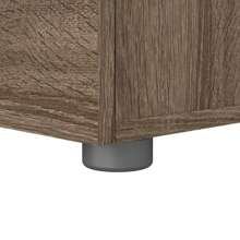 Mesa de noche de dormitorio con 2 cajones estilo Loft para adultos, color blanco-Vzcxgf