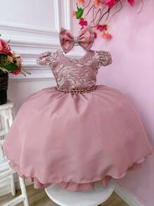 Vestido Infantil Rose Casamentos Festas Formaturas das Princesas