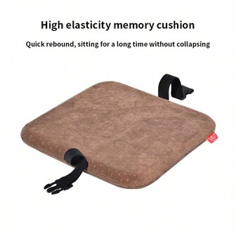 1 pieza Cojín de asiento cuadrado de espuma viscoelástica de alta elasticidad, almohadilla de taburete de plástico/goma para el lugar de trabajo, almohadilla suave y gruesa de felpa antidolor, extraíble y lavable, adecuada para el invierno