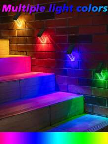 Solar LED Lights Outdoor Waterproof Sensor Stair Step Lights Outdoor Garden Decoration Patio Wall Lights - 暖白色 - 查看 3