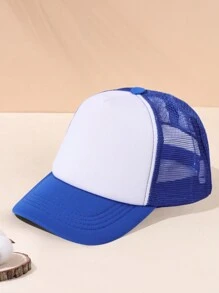 2pcs/1pc Multiple Colors Casual Game Console Stitching Mesh Baseball Cap, Sun Protection Comfortable Breathable Cap For Summer Holiday Outdoor Traveling Boys And Girls Accessories