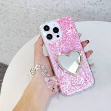 1个镶钻心形亮面手机壳，兼容三星S24U、华为P30 Pro、 11、 13 - 白色 - 查看 11