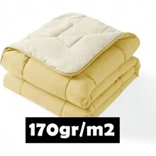 Shoppe house - Edredón de Fibra 170 gr/m2 - Edredón Relleno Nórdica Reversible de Dos Colores - Suave, Transpirable, Ligera, 100% Poliérster - 170gr/M² - Beige - Ver 7