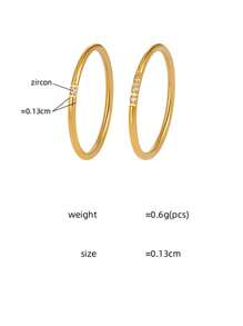 Monlansher 1 pezzo Anello semplice ed elegante in acciaio inossidabile di moda per donne, ipoallergenico e resistente alla corrosione