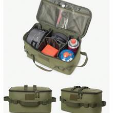 1 pieza Bolsa de almacenamiento plegable para campamento militar y exteriores, organizador de utilidades de cocina portátil, de gran capacidad
