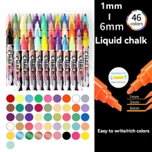 Window Chalk Markers For Cars Washable, 12/24/36/46 Colors Jumbo Liquid Chalk Marker With 6mm Thick Tips, Big Chalkboard Markers, Car Window Paint Markers Pen For Glass, Auto, Bistro, Mirror, Poster, Business