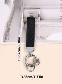 1pc Unisex Black, White, Red, Pink, Orange Zinc Alloy Simple Style Leather Rope Keychain Pendant, Suitable For Various Keys And Car Keys Gift Souvenir Car Accessories Bag Charm School Cute Goth Y2k