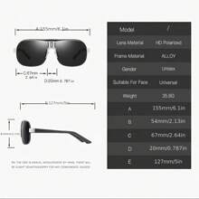 Unisex Classic Polarized Sunglasses, Large Frame Design For Outdoor, Driving, Cycling, Fishing, Stylish Eyewear With Gift Box Packaging - Multicolor - View 8