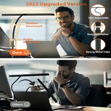 Screen Lamp LED Monitor Light Bar Computer Screen Lamp Stepless Dimmable USB Desk Lamp For Office Study Reading Lighting - Black - View 4