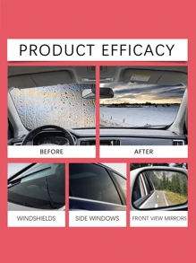 1pc Car Windshield Cleaner, Windshield Renovation Decontamination Cleaning Oil Film Cleaner(Random Delivery Of New And Old Packaging) - Red - View 9