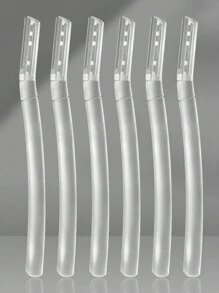 6 件套透明眉毛剃须刀套装，男女通用眉毛剃须刀和面部剃须刀套装，眉毛剃须刀和面部剃须刀，去角质磨皮工具，体毛脱毛修剪器和面部和眉毛剃须刀套装长柄刀片带精密帽女士眉毛剃须刀工具 - 彩色 - 查看 21