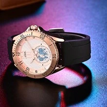 ZOEA EZ8098 Men's 30M Waterproof Quartz Watch Silicone Strap