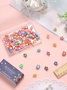 5/15/30pcs Plumeria Clay Beads Colorful Mix Color Handmade Small Flower Spacer Beads For Jewelry Making DIY Bracelet Charm Pendant
