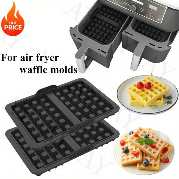 2 pièces Moule à gaufres en silicone pour friteuse à air, moule à gaufres pour les modèles AF400EU, AF451EU, SL400EU, AF500DE et de nombreuses autres friteuses à air
