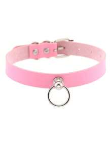 1pc Gothic Style Choker Necklace, Pink Series Choker Collar Adjustable Necklace Gift For Women, Suitable For Daily Wear, Party, Festival, Valentine's, Christmas, Carnival Valentines