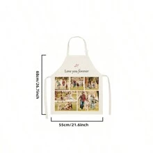 1pc Custom Face Apron With Photo For Mom Men Women Customized Funny Picture Chef Cooking Kitchen Apron Personalized Kitchen Waterproof Apron Customize Photo Logo Picture Name Chef Cook Apron Ideal For Mom Husband Girlfriend Boyfriend Father's Day Valentine's Day Mother's Day Birthdays Anniversaries Graduation Weddings Love Unique Ideal Gifts For Family For Housewarming,Six Custom Images, Customizable Image Text, Customizable Text Fonts