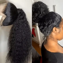 HJ WEAVE BEAUTY 360 Lace Front Wig Human Hair Deep Wave Lace Front Wigs For Women Brazilian Natural Curly Human Hair Wigs 360 Full Lace Wig Pre Plucked Hairline With Baby Hair 200% Density